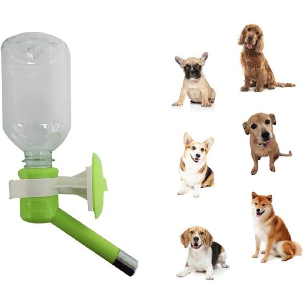Patented No-Drip Dog Water Bottle/Feeder for Dogs/Cats and Other Small-Medium